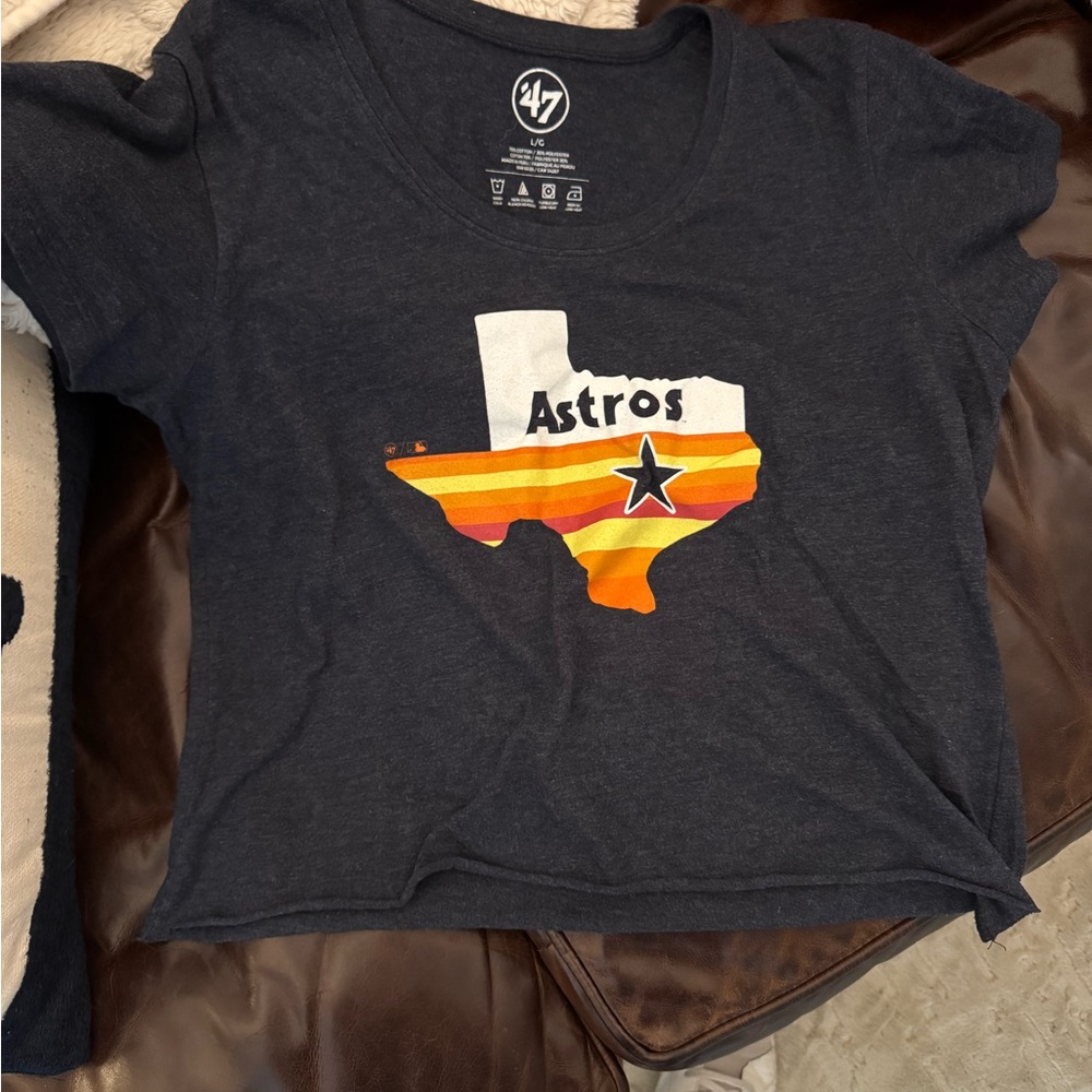 Astros Houston Cropped Graphic T-Shirt
